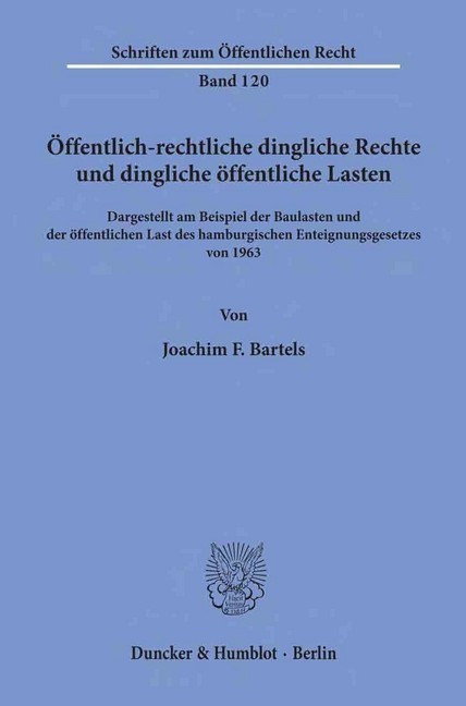 Öffentlich-rechtliche dingliche Rechte und dingliche öffentliche Lasten, main product photo