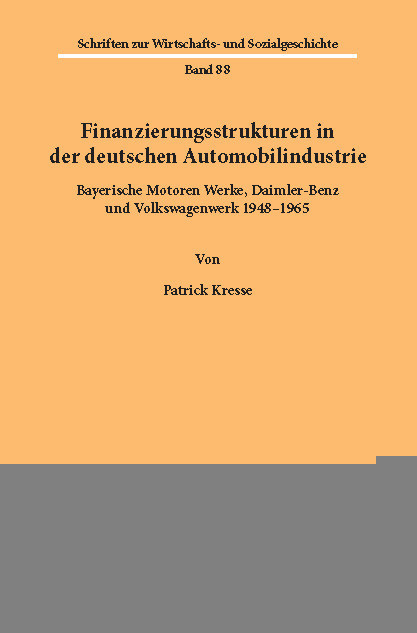 Finanzierungsstrukturen in der deutschen Automobilindustrie. main product photo