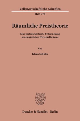Räumliche Preistheorie.
