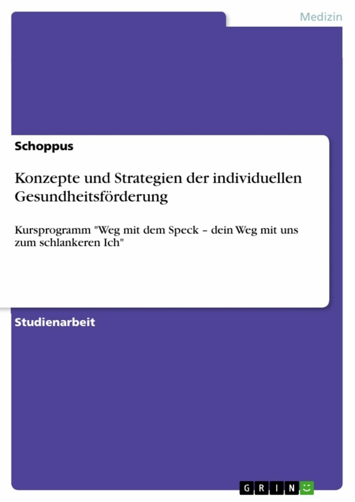 Konzepte und Strategien der individuellen Gesundheitsförderung main product photo