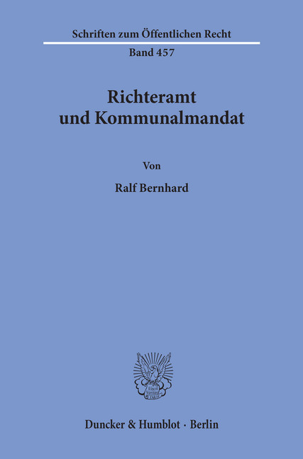 Richteramt und Kommunalmandat. main product photo
