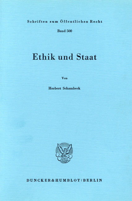 Ethik und Staat. main product photo