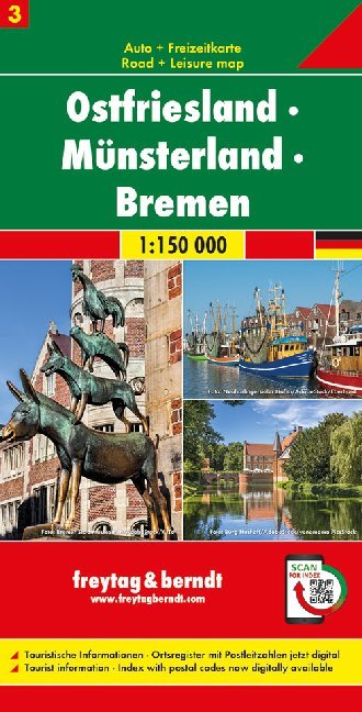 Ostfriesland - Münsterland - Bremen, Autokarte 1:150.000, Blatt 3 main product photo