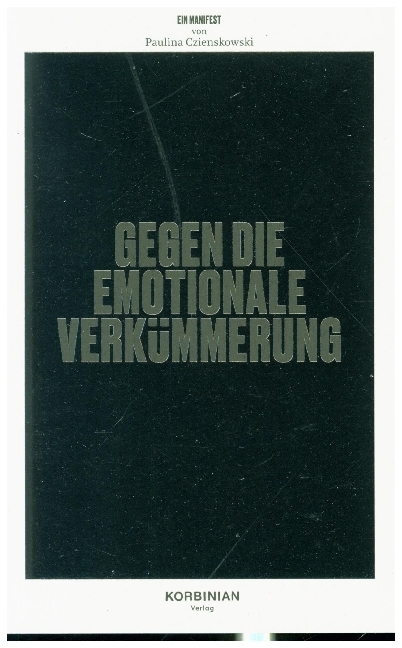 Manifest gegen die emotionale Verkümmerung main product photo