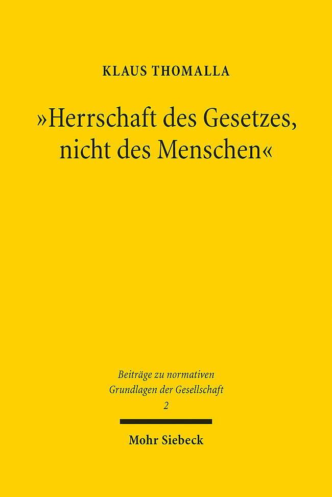'Herrschaft des Gesetzes, nicht des Menschen' main product photo