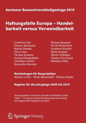 Aachener Bausachverständigentage 2019