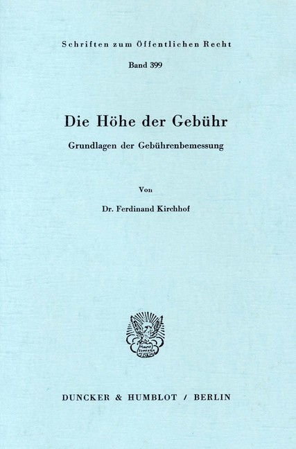 Die Höhe der Gebühr. main product photo