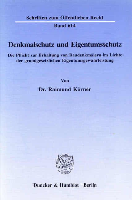 Denkmalschutz und Eigentumsschutz. main product photo