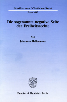 Die sogenannte negative Seite der Freiheitsrechte.