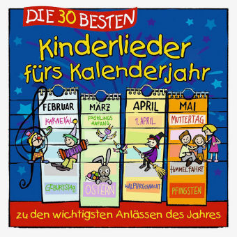 Die 30 besten Kinderlieder fürs Kalenderjahr, 1 Audio-CD