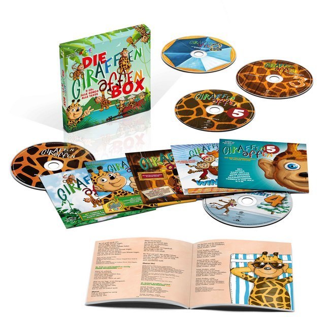 Die Giraffenaffen Box - 5 CDs mit Songs und Texten, 5 Audio-CDs main product photo