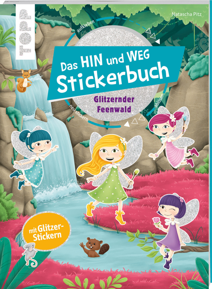 Das Hin-und-weg-Stickerbuch. Glitzernder Feenwald main product photo
