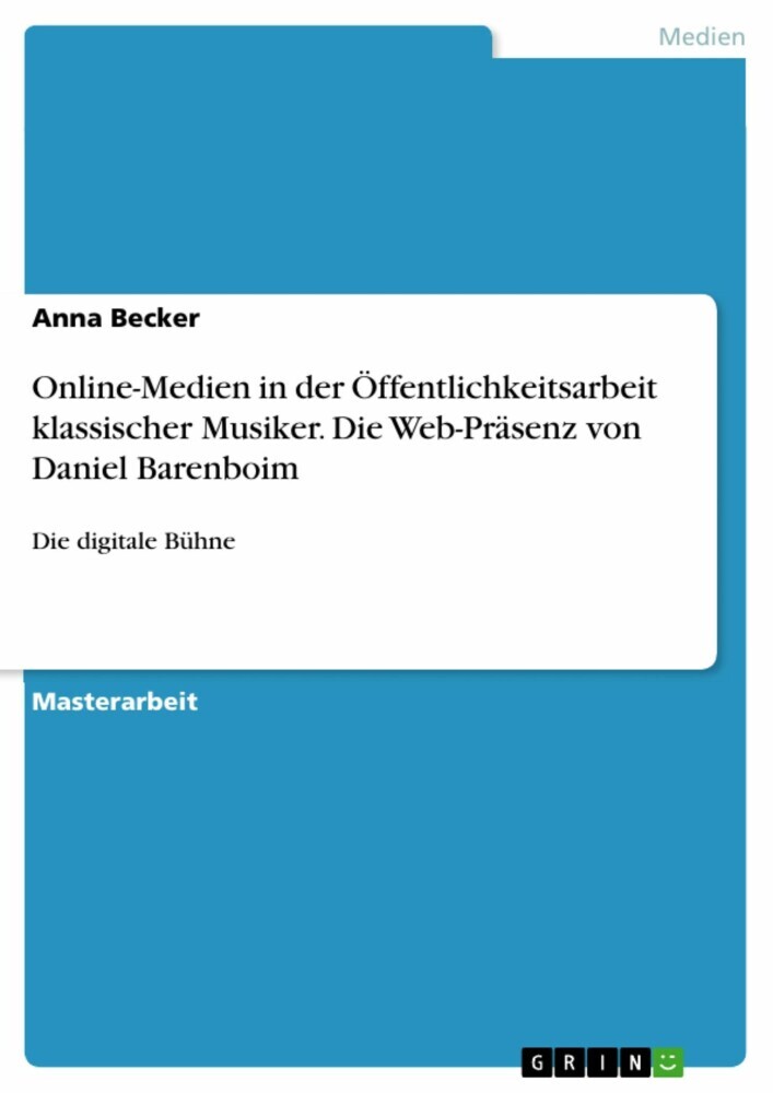 Online-Medien in der Öffentlichkeitsarbeit klassischer Musiker. Die Web-Präsenz von Daniel Barenboim main product photo