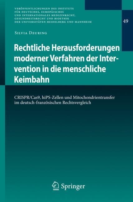 Rechtliche Herausforderungen moderner Verfahren der Intervention in die menschliche Keimbahn main product photo