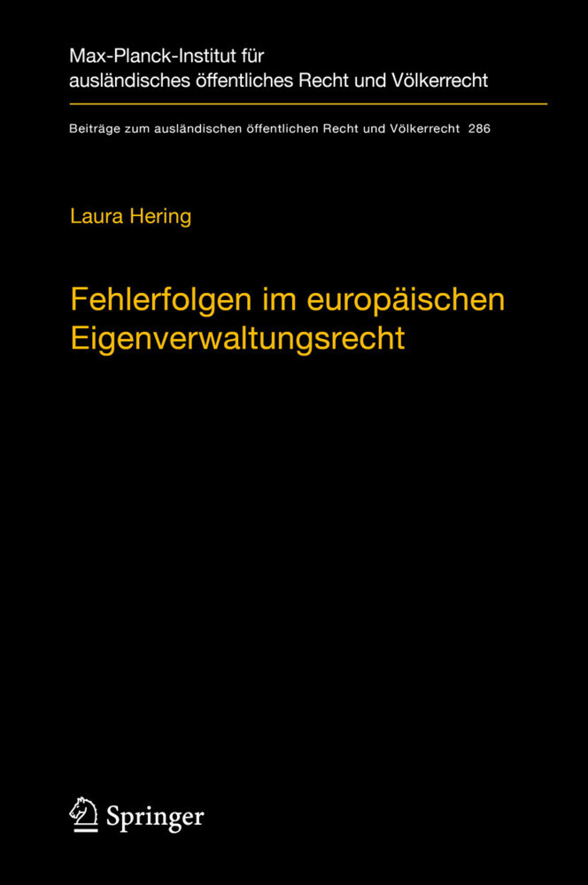 Fehlerfolgen im europäischen Eigenverwaltungsrecht main product photo