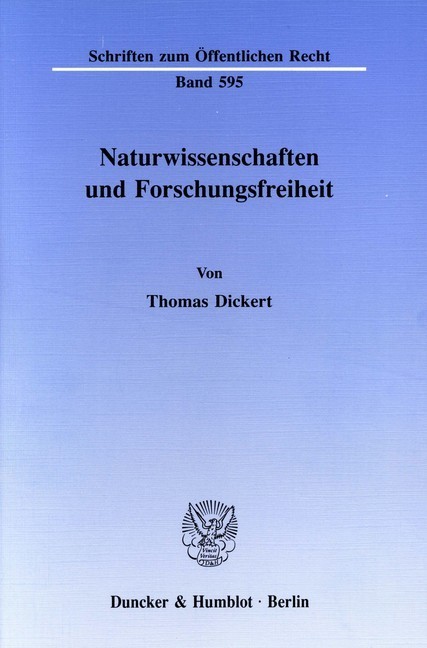 Naturwissenschaften und Forschungsfreiheit. main product photo