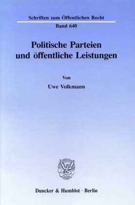 Politische Parteien und öffentliche Leistungen.
