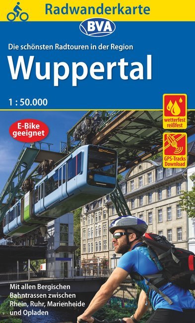 Radwanderkarte BVA Die schönsten Radtouren in der Region Wuppertal main product photo