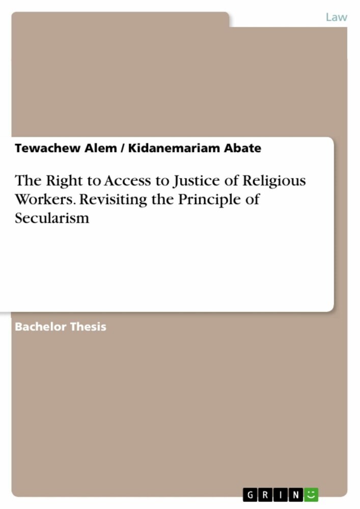 The Right to Access to Justice of Religious Workers. Revisiting the Principle of Secularism main product photo