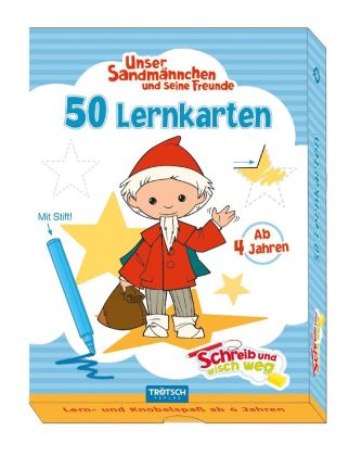 Unser Sandmännchen Lernkarten Schreib und wisch weg in Box