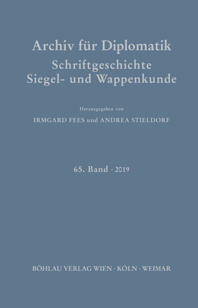 Archiv für Diplomatik, Schriftgeschichte, Siegel- und Wappenkunde main product photo