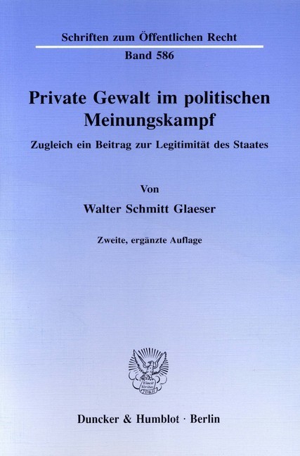 Private Gewalt im politischen Meinungskampf. main product photo