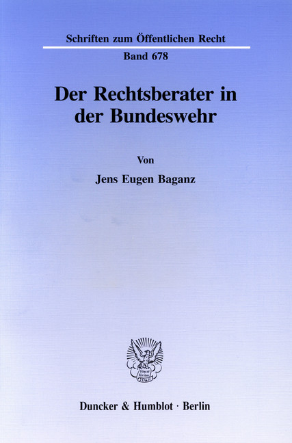 Der Rechtsberater in der Bundeswehr. main product photo