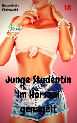 Junge Studentin im Hörsaal genagelt