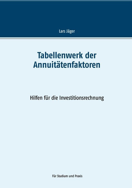 Tabellenwerk der Annuitätenfaktoren main product photo