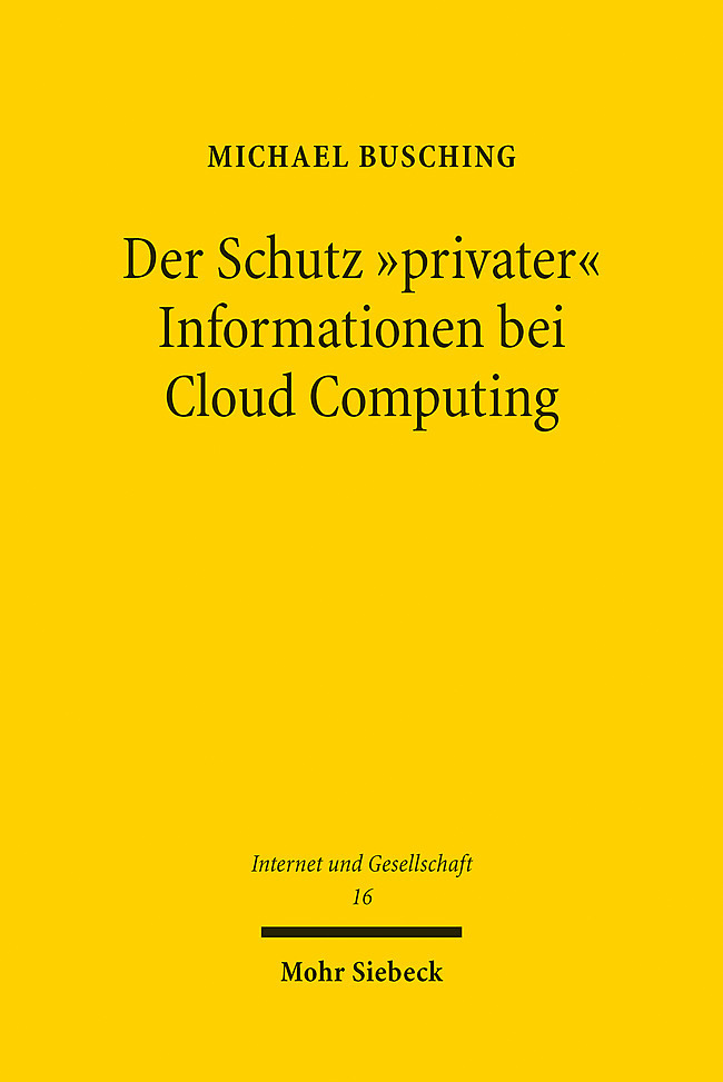 Der Schutz 'privater' Informationen bei Cloud Computing main product photo