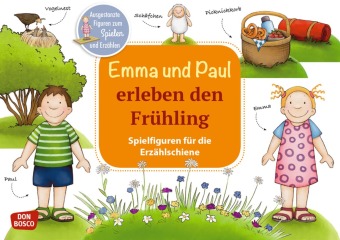 Emma und Paul erleben den Frühling. Erzählschienen-Figurenset, m. 1 Beilage