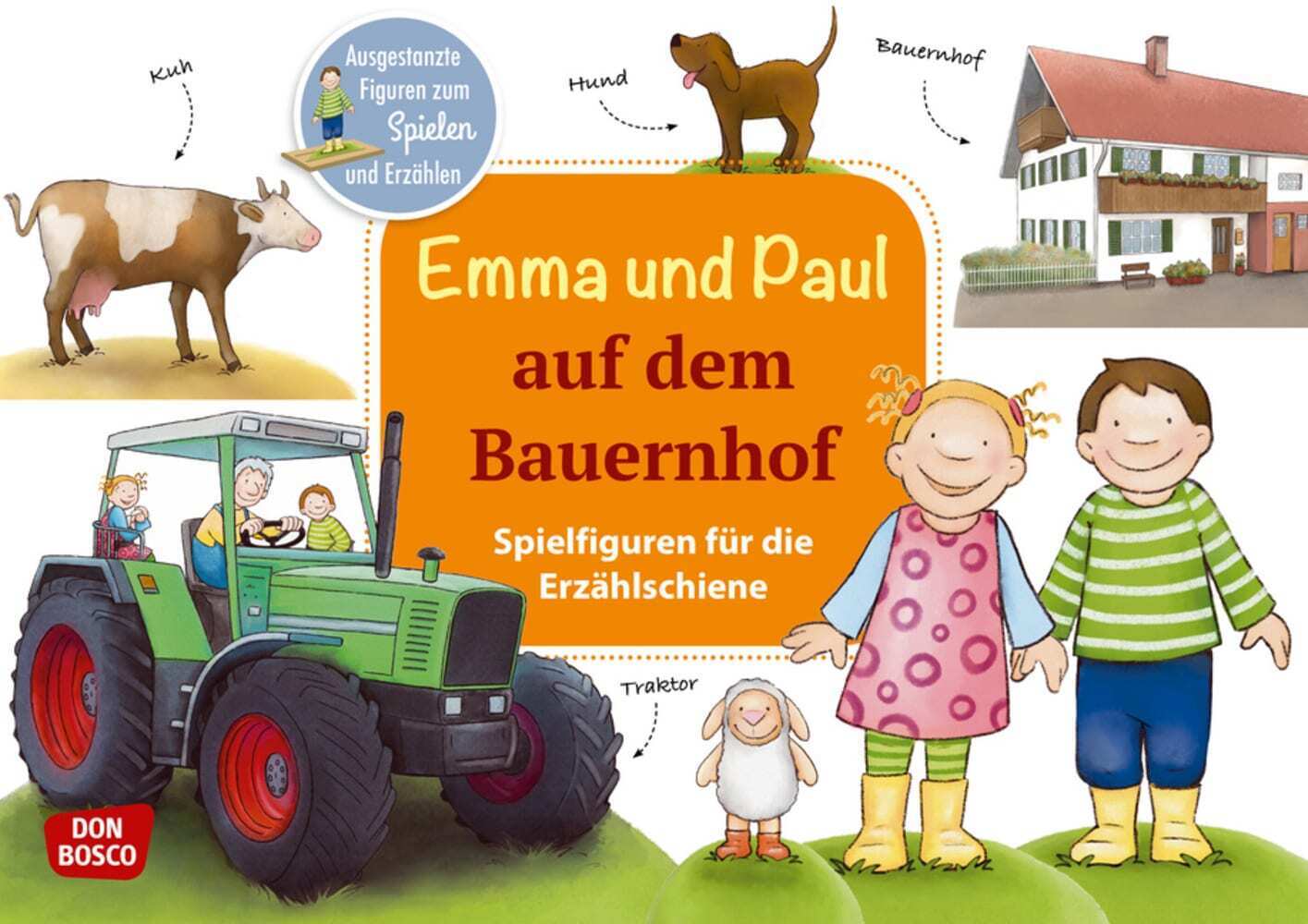 Emma und Paul auf dem Bauernhof. Erzählschienen-Figurenset, m. 1 Beilage main product photo