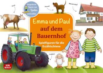 Emma und Paul auf dem Bauernhof. Erzählschienen-Figurenset, m. 1 Beilage