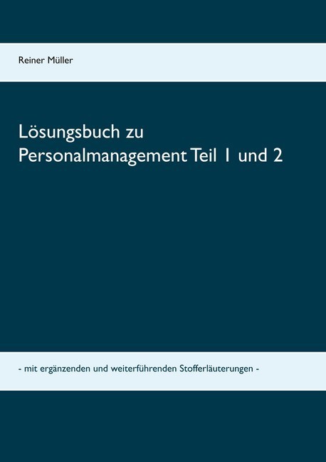 Lösungsbuch zu Personalmanagement Teil 1 und 2 main product photo