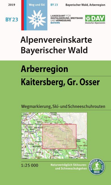 Alpenvereinskarte Bayerischer Wald, Arberregion, Kaitersberg, Gr. Osser main product photo