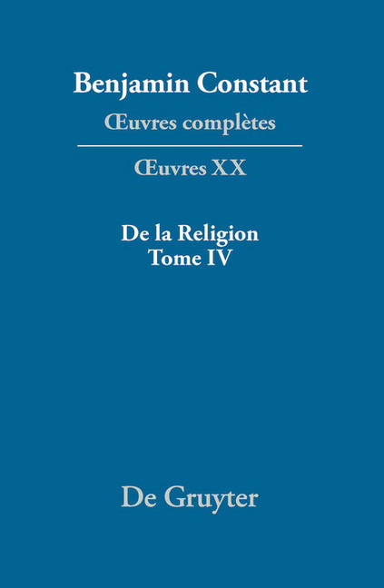De la Religion, considérée dans sa source, ses formes et ses développements, Tome IV main product photo