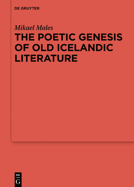 The Poetic Genesis of Old Icelandic Literature main product photo