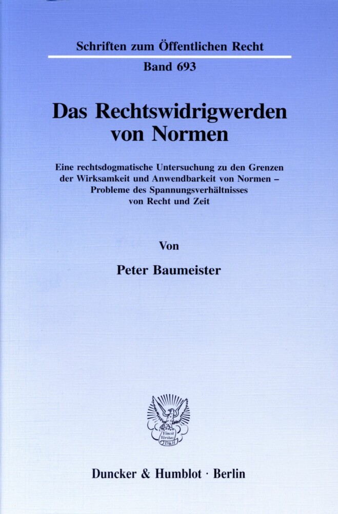 Das Rechtswidrigwerden von Normen. main product photo