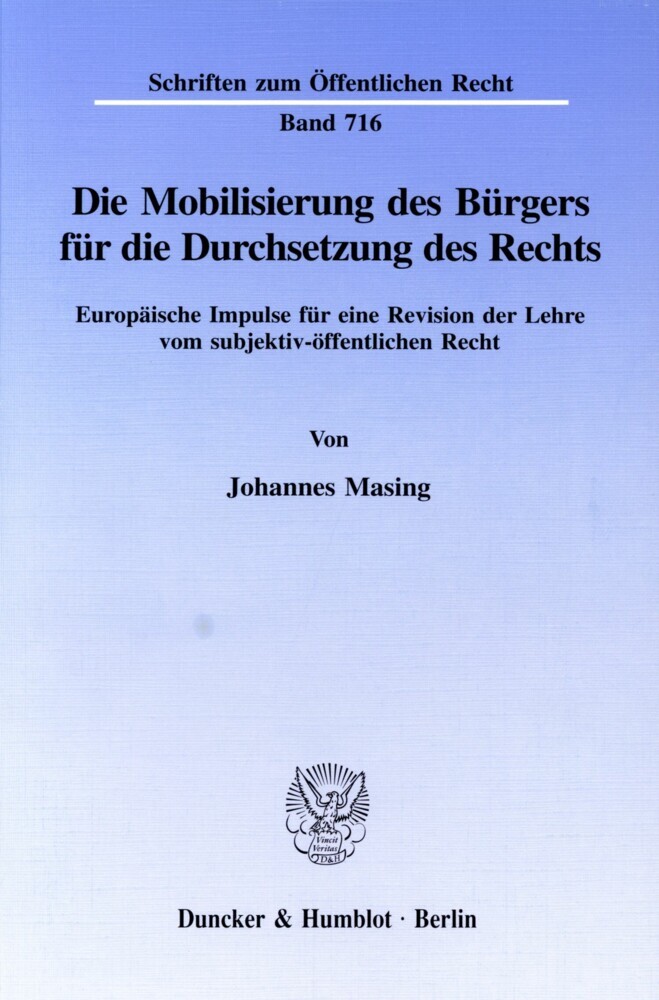 Die Mobilisierung des Bürgers für die Durchsetzung des Rechts. main product photo