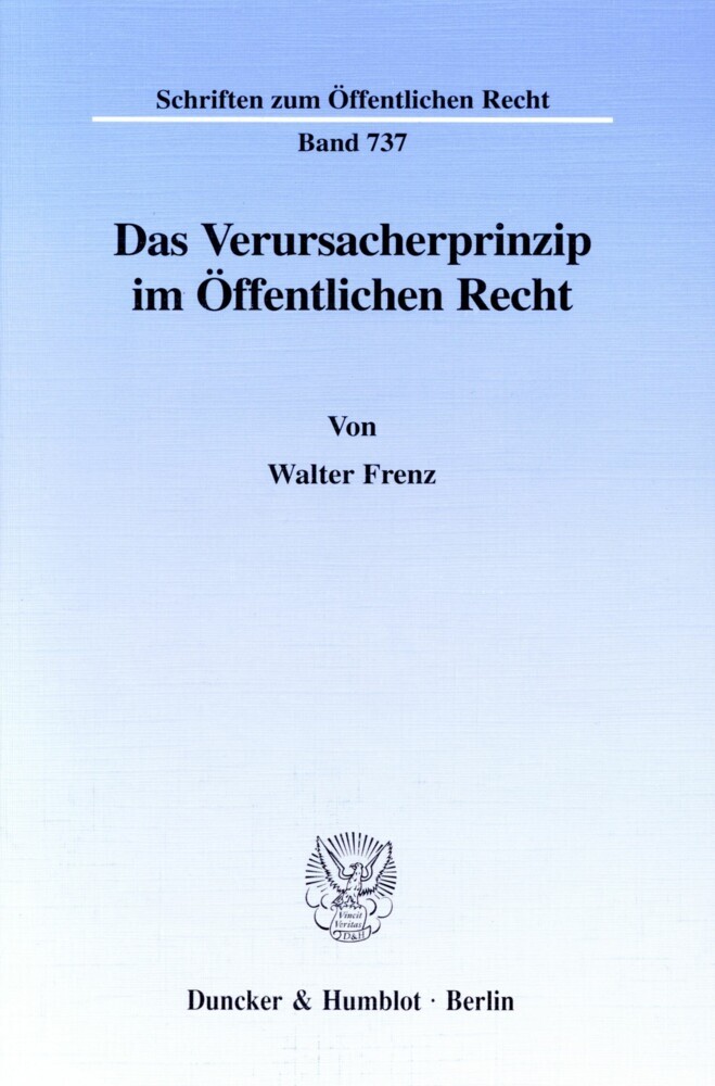 Das Verursacherprinzip im Öffentlichen Recht. main product photo