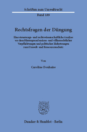 Rechtsfragen der Düngung.
