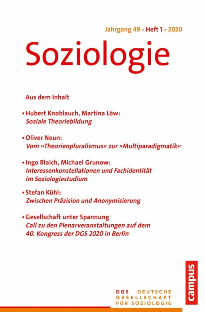 Soziologie 1/2020 main product photo