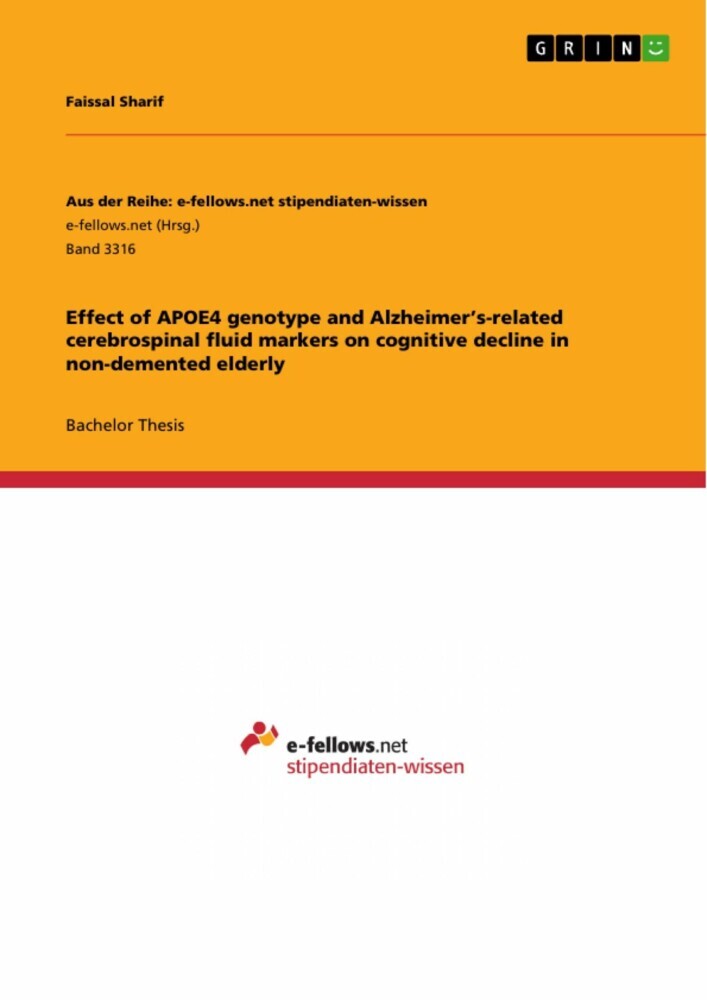 Effect of APOE4 genotype and Alzheimer's-related cerebrospinal fluid markers on cognitive decline in non-demented elderly main product photo