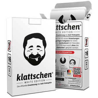 DENKRIESEN - klattschen® - WHITE EDITION "Die offizielle Erweiterung des Kult-Trinkspiels"