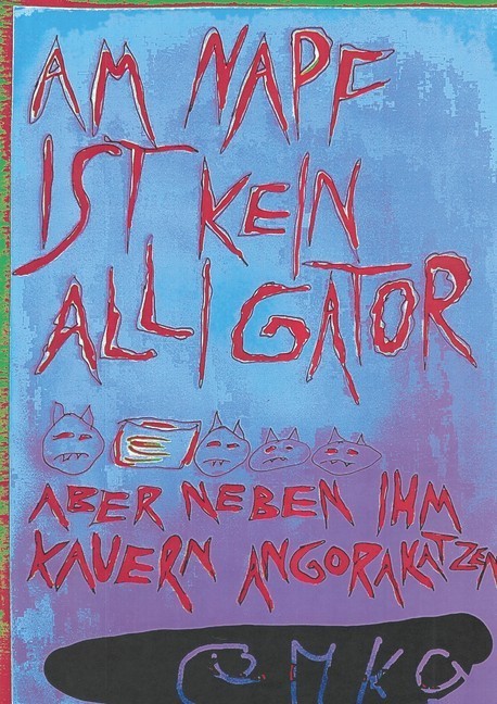 Am Napf ist kein Alligator aber neben ihm kauern Angorakatzen main product photo