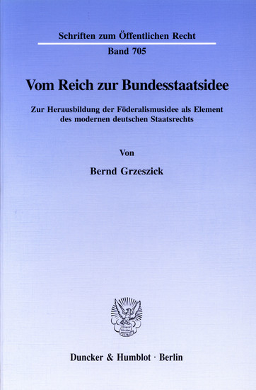 Vom Reich zur Bundesstaatsidee. main product photo