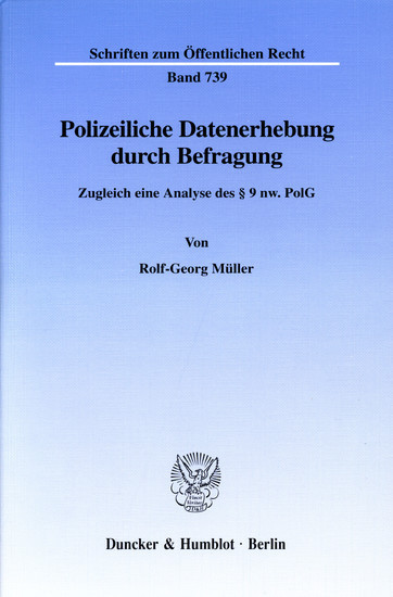 Polizeiliche Datenerhebung durch Befragung. main product photo