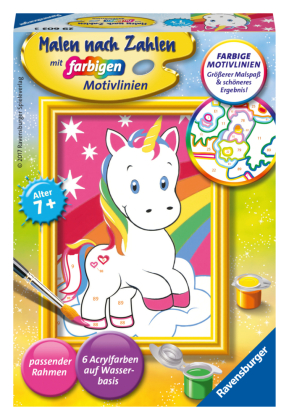Ravensburger Malen nach Zahlen 29603 - Süßes Einhorn - Kinder ab 7 Jahren