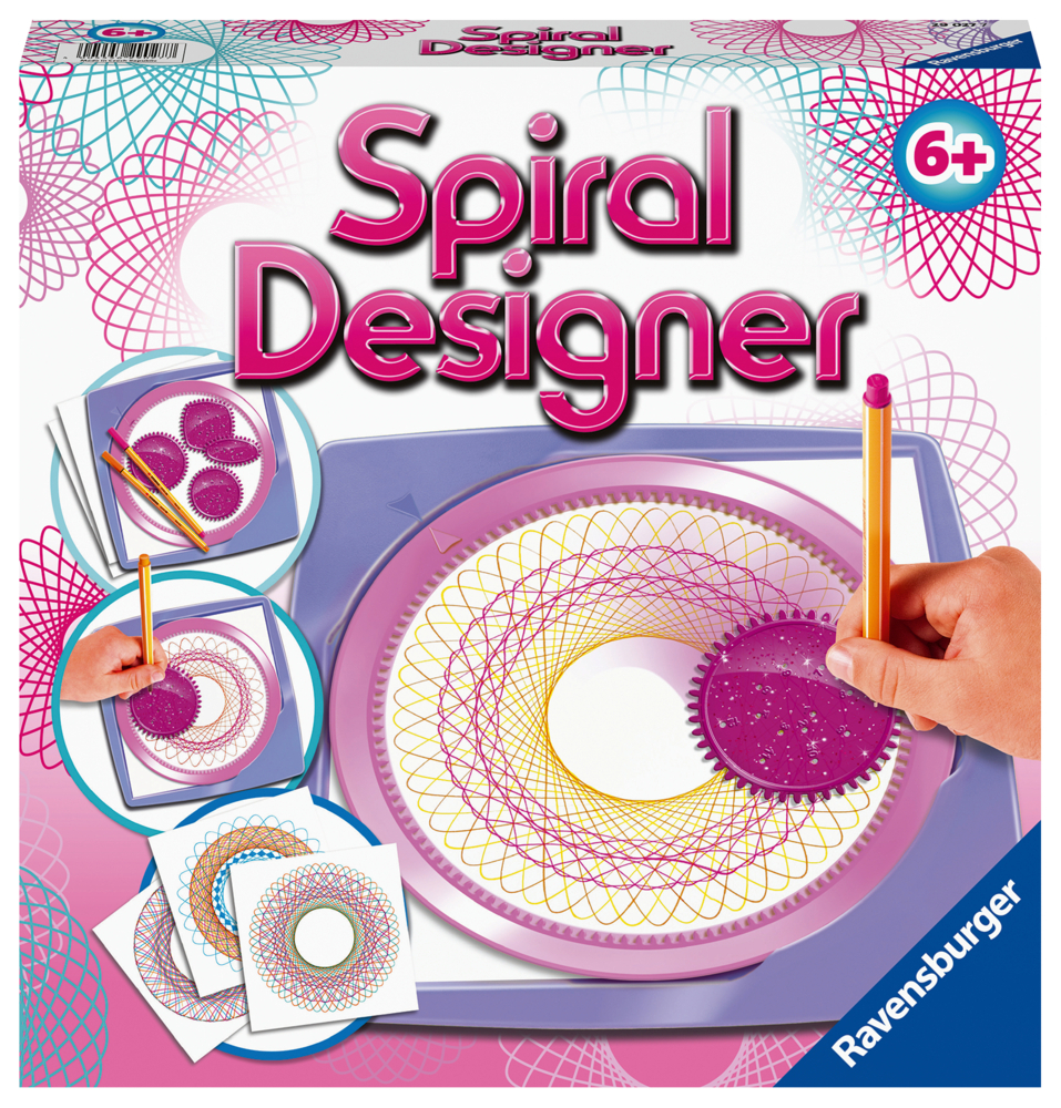 Ravensburger Spiral-Designer Girls 29027, Zeichnen lernen für Kinder ab 6 Jahren, Zeichen-Set mit Schablonen für farbenfrohe Spiralbilder und Mandalas main product photo