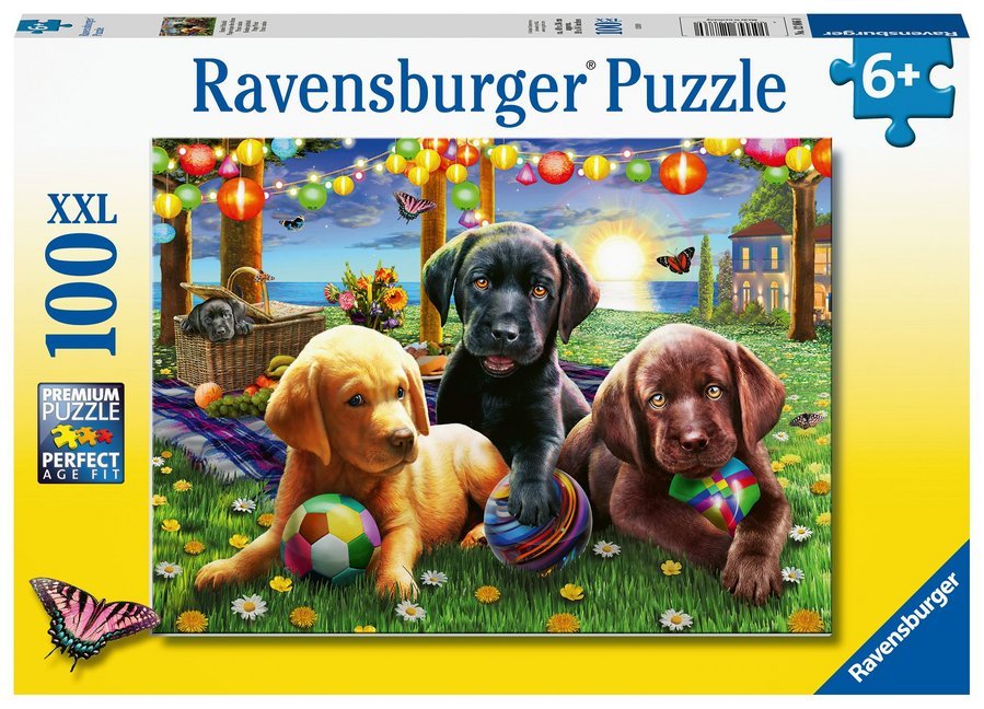 Ravensburger Kinderpuzzle - 12886 Hunde Picknick - Tier-Puzzle für Kinder ab 6 Jahren, mit 100 Teilen im XXL-Format main product photo